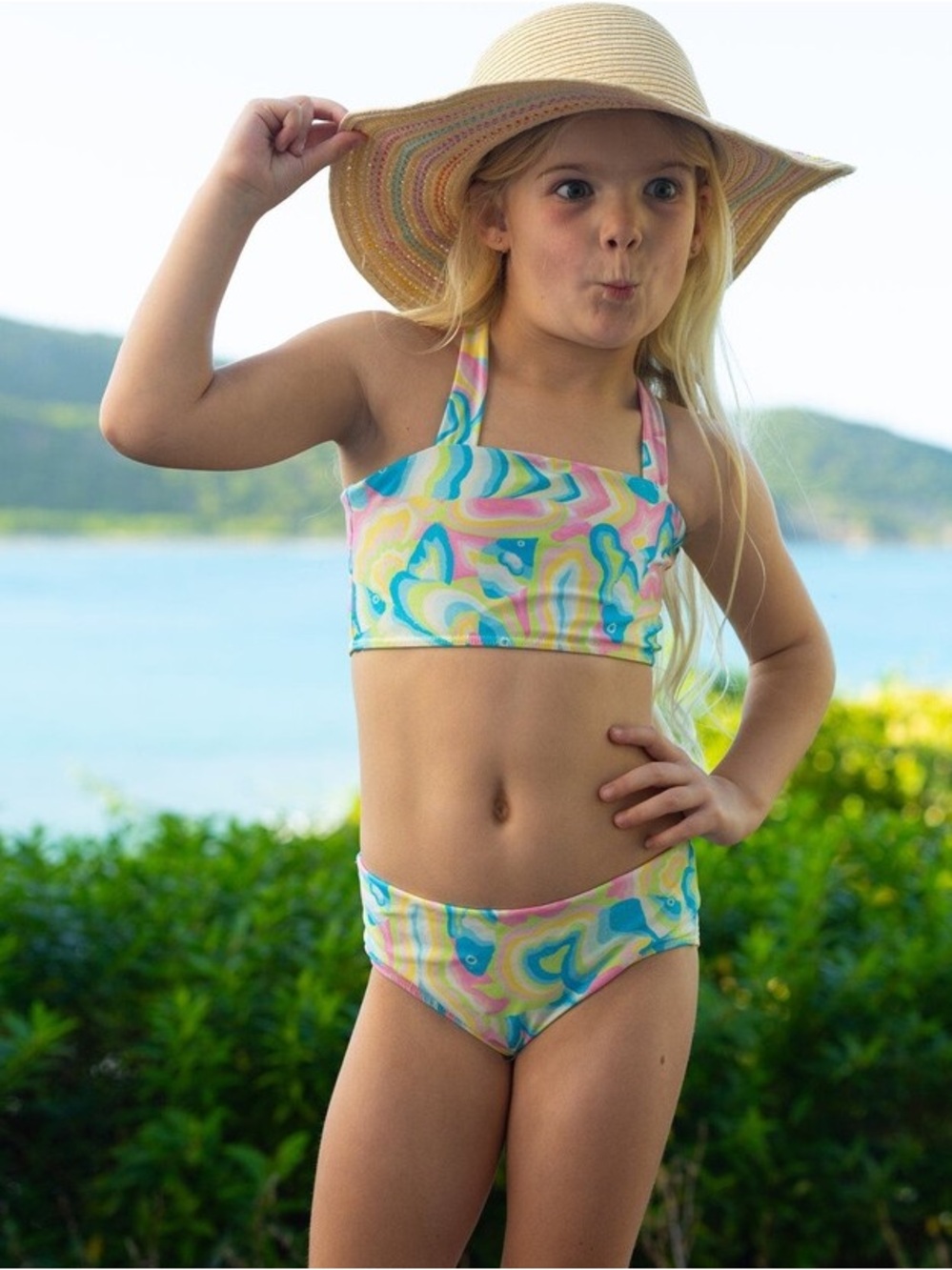 Kenny Flowers St Lucia Pastel Swirl Bikini Size 5/6